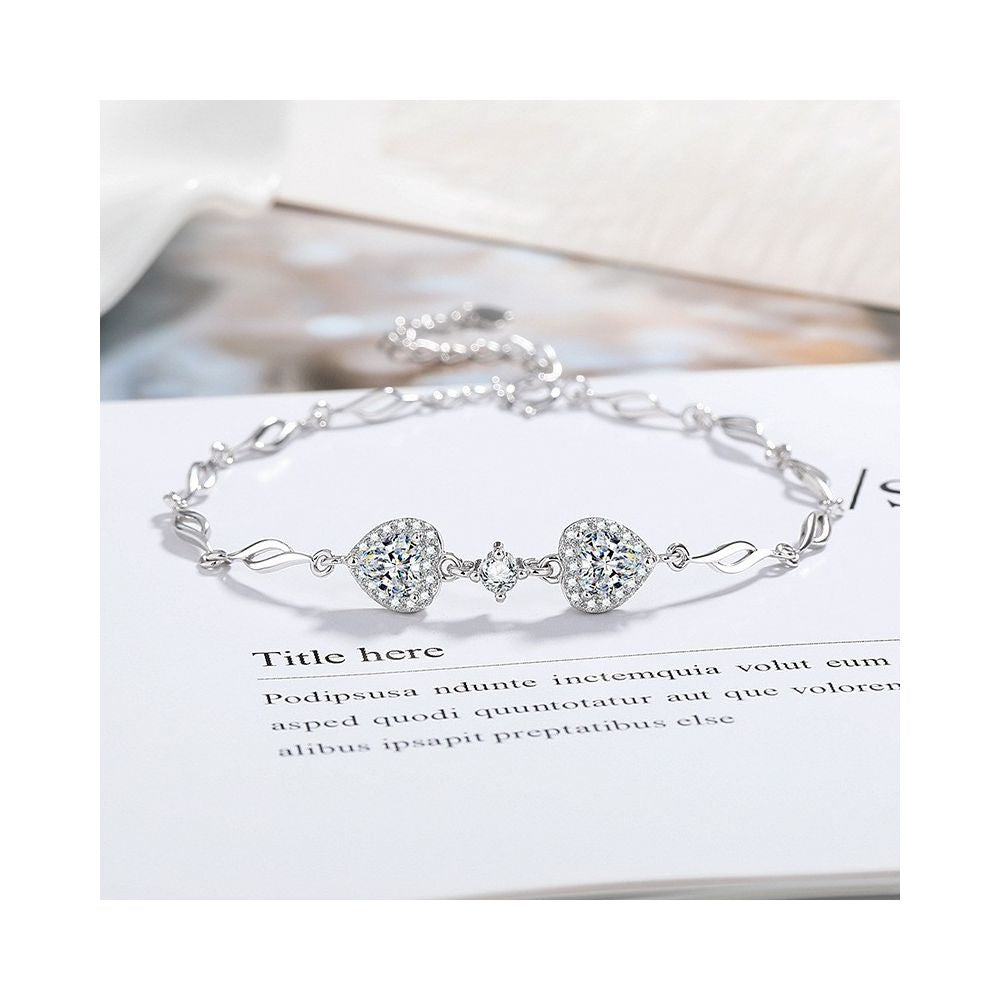 Live Stream Hot Selling 2 Carat Princess Square Bag with Imitation Moissanite Bracelet A Unique and Versatile Elegant Bracelet for Women