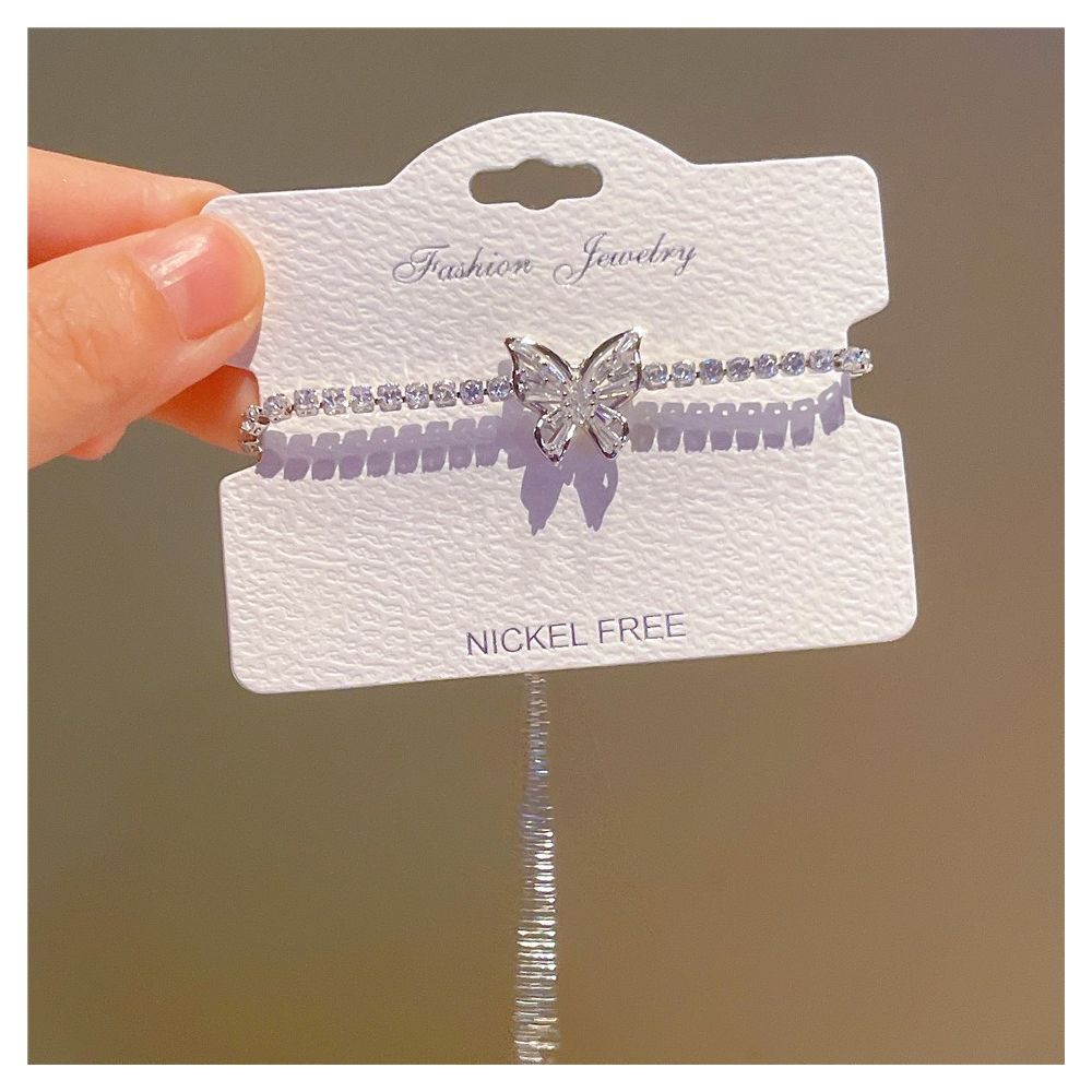 Live Stream Hot Selling 2 Carat Princess Square Bag with Imitation Moissanite Bracelet A Unique and Versatile Elegant Bracelet for Women