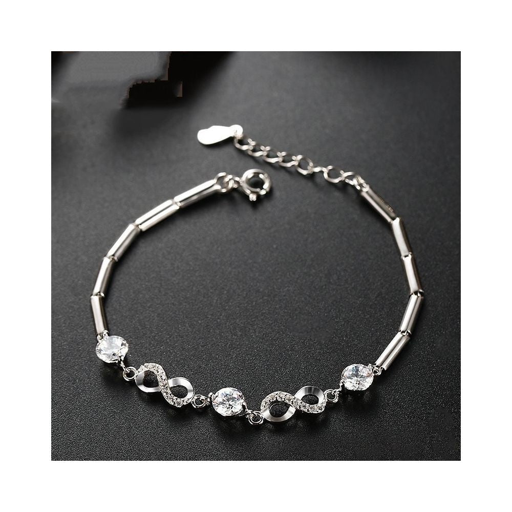 Live Stream Hot Selling 2 Carat Princess Square Bag with Imitation Moissanite Bracelet A Unique and Versatile Elegant Bracelet for Women