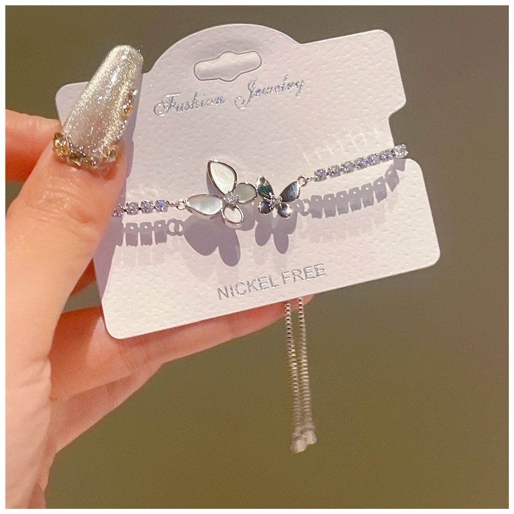 Live Stream Hot Selling 2 Carat Princess Square Bag with Imitation Moissanite Bracelet A Unique and Versatile Elegant Bracelet for Women