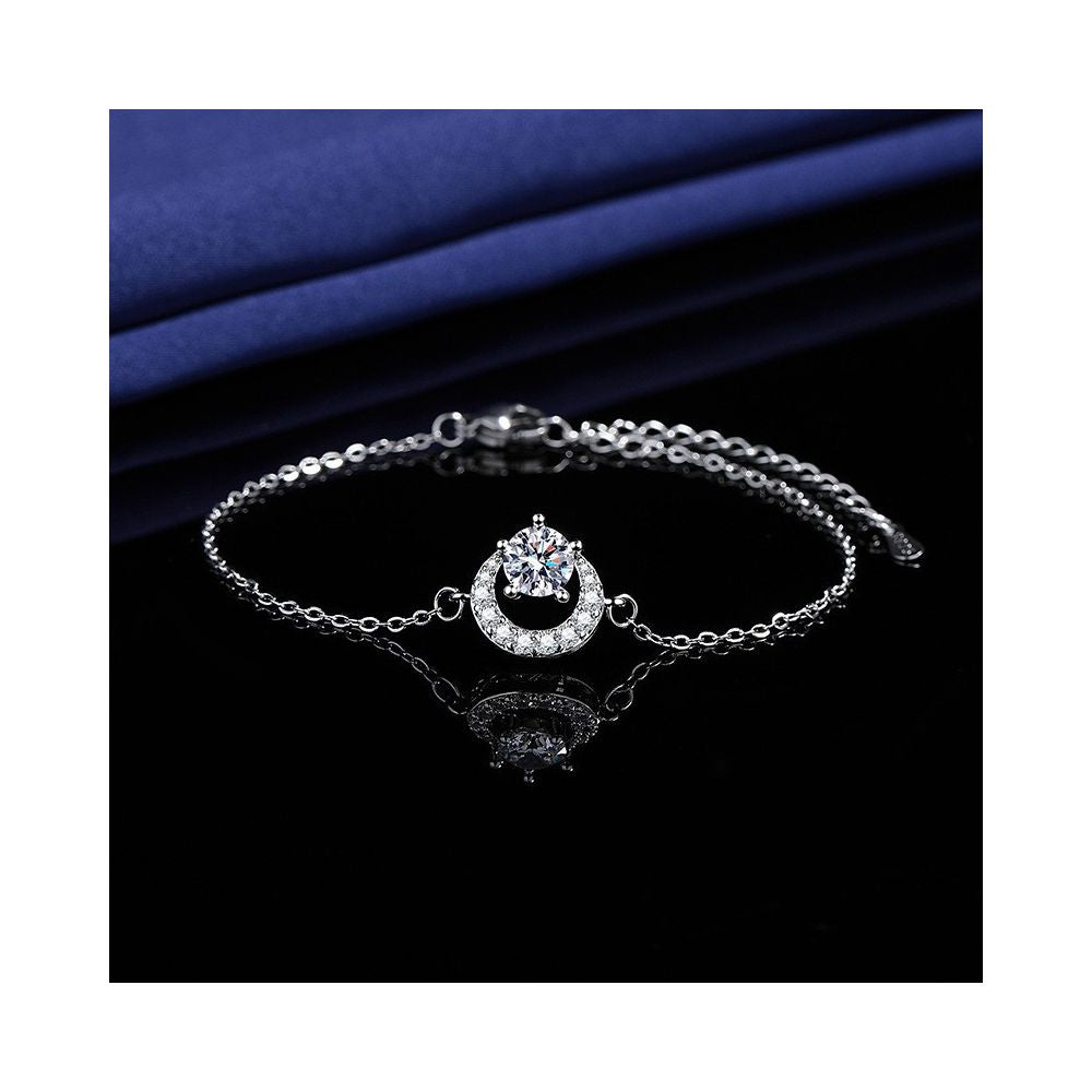 Live Stream Hot Selling 2 Carat Princess Square Bag with Imitation Moissanite Bracelet A Unique and Versatile Elegant Bracelet for Women