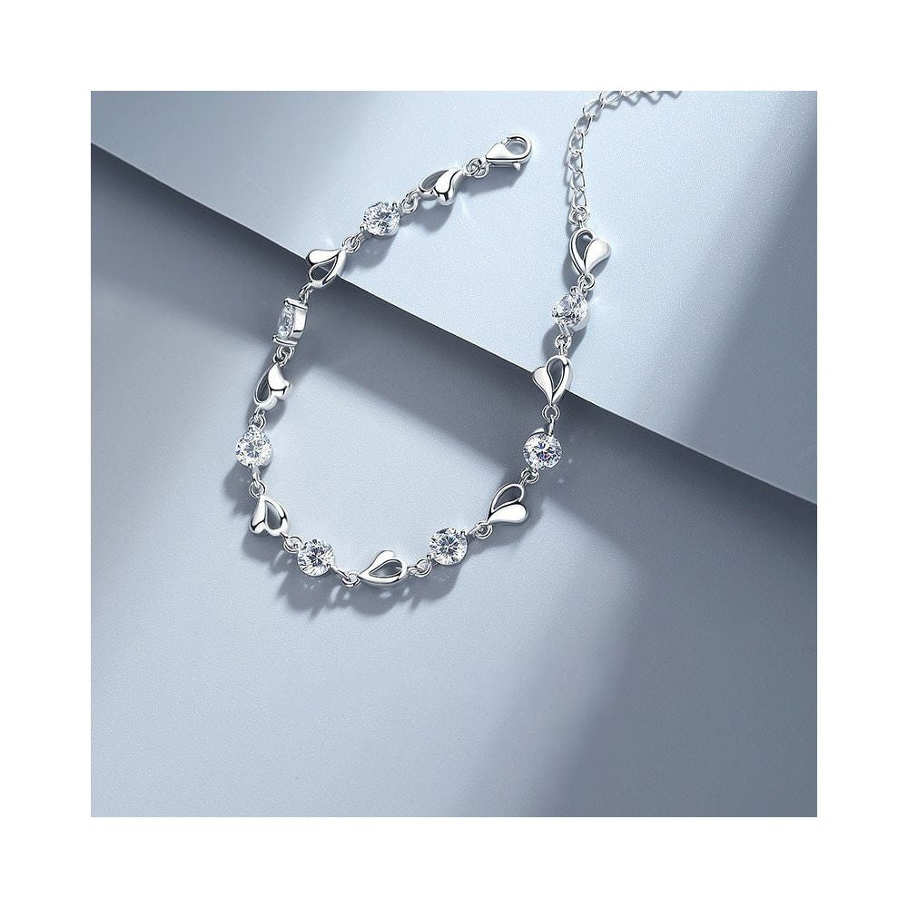 Live Stream Hot Selling 2 Carat Princess Square Bag with Imitation Moissanite Bracelet A Unique and Versatile Elegant Bracelet for Women