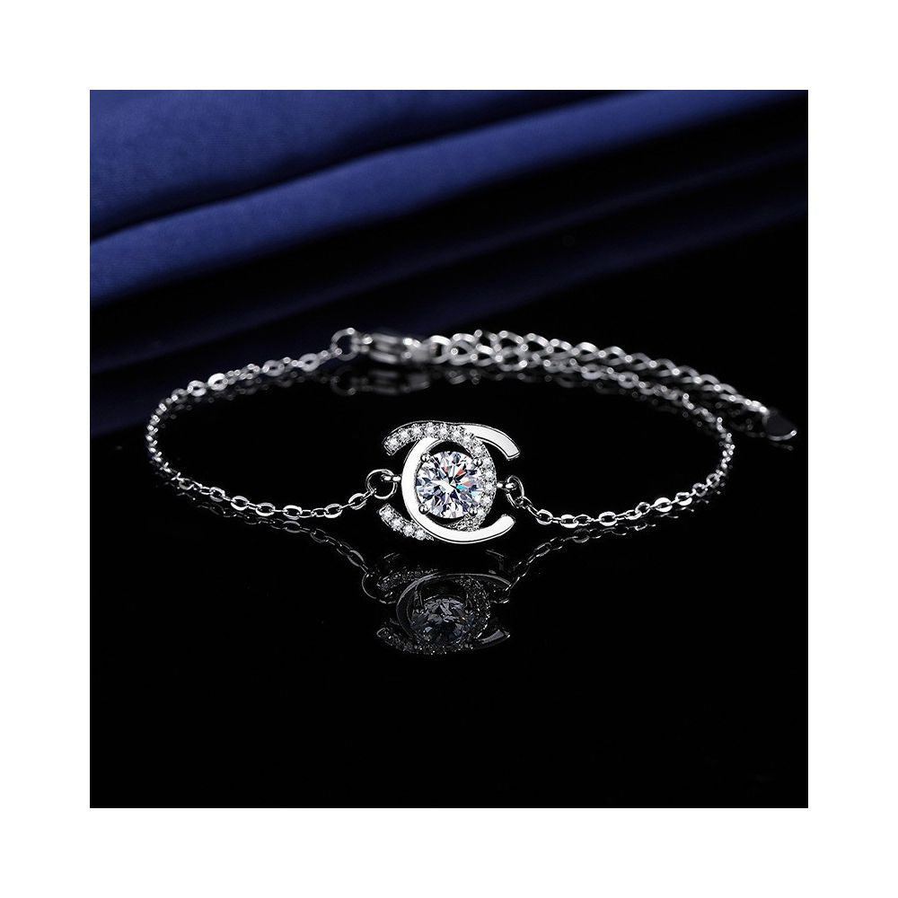 Live Stream Hot Selling 2 Carat Princess Square Bag with Imitation Moissanite Bracelet A Unique and Versatile Elegant Bracelet for Women