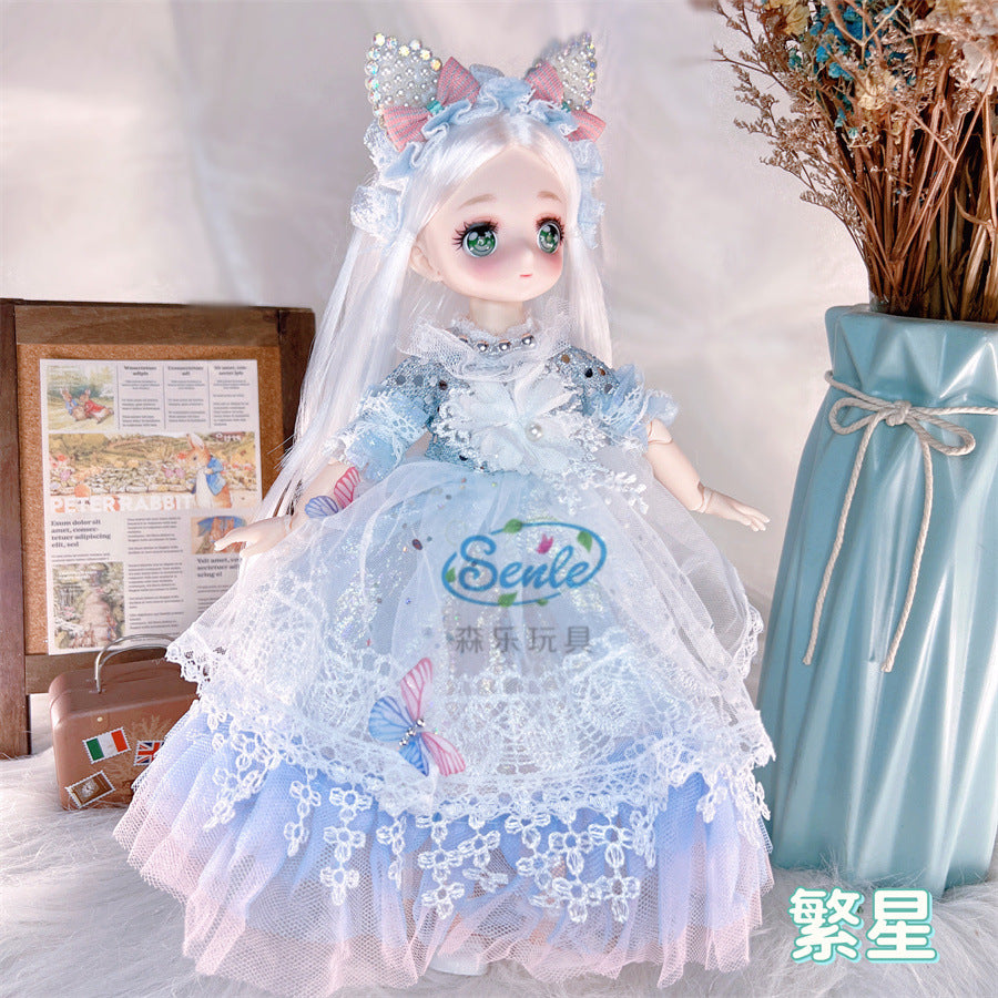 30cm Popular Anime Girl Doll BJD Style Plush Toy - Cute Secondary Yuan Princess Doll
